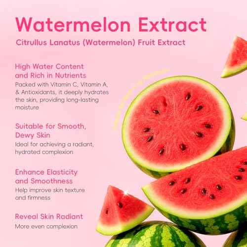 Watermelon Skin Care Set, Beauty Gift Sets, Facial Skincare Products, Routine Skin Care for Teens, Nourishing, Hydration, Glow Up, Trendy Stuff for Girls with 3PCS, Birthday Christmas Gift