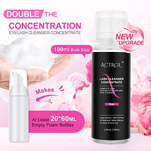 ACTROL Eyelash Cleanser Concentrate 100ml Rose Shampoo