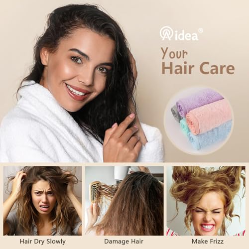 Microfiber Hair Towel Wrap, 5 Pack 26"×10" Fast Dry