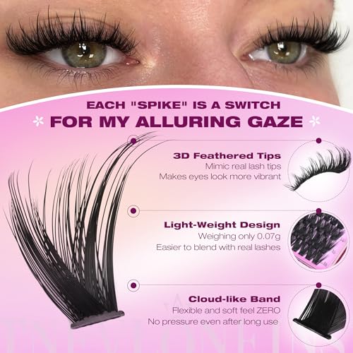 J-Wispy Lash Clusters 10-16mm Spiky Eyelash Extensions DIY Volume False Lashes