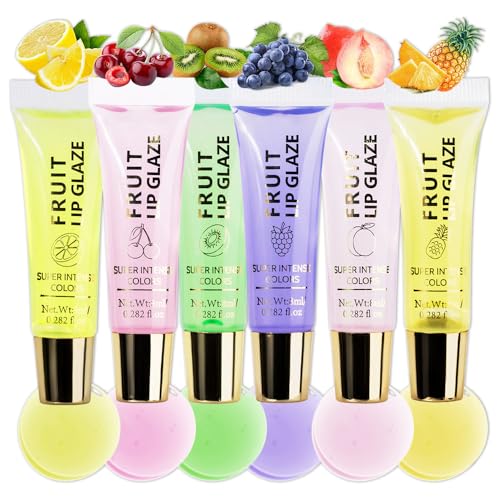 WanTuoluo Lip Gloss Set 6 Pack - Vitamin Oil Hydrating