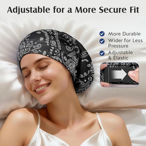 Mulberry Silk Sleep Bonnet for Curly & Long Hair