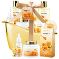Honey Almond Bath Gift Set for Women & Men - 8pc Spa Kit