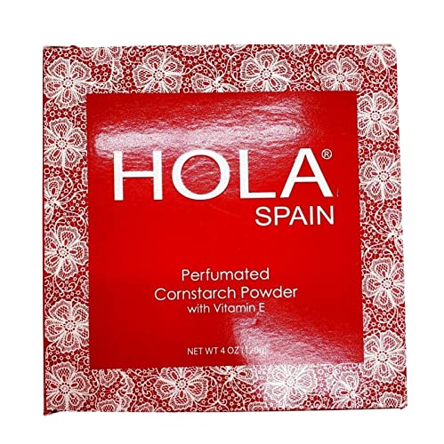 Hola Spain Skin Petal Body Talc Dusting Powder with Puff 4oz