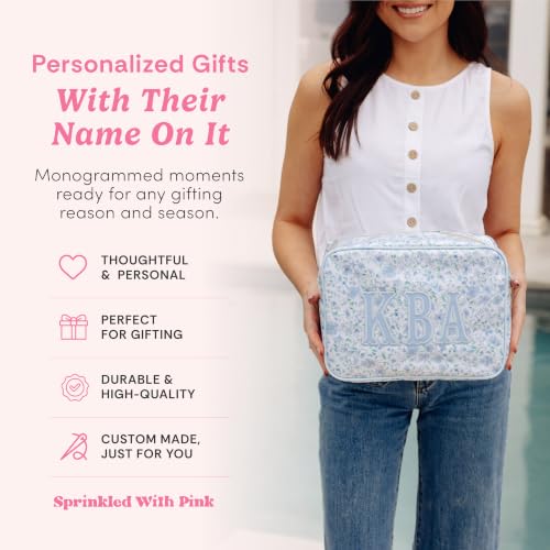 Personalized Coastal Clear Coated Pouch - Custom Toiletry Bag