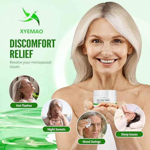 Organic Wild yam Cream for Hormone Balance - Menopause Relief Crea Promotes Relieves Menstrual Discomfort, Deeply Nourishes and Moisturizes,100% Organic Formula,120ml