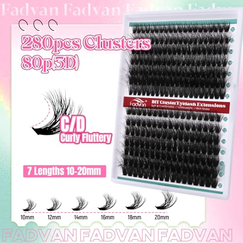 FADVAN 80D Lash Clusters 238PCS - DIY Eyelash Extensions