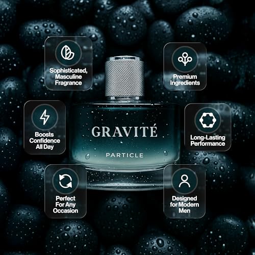 Particle Gravité Cologne Spray for Men, Long Lasting Woody Citrus