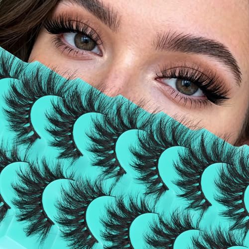 Fyonas Cat Eye Fluffy Lashes - D Curl 10-18mm (7 Pairs)