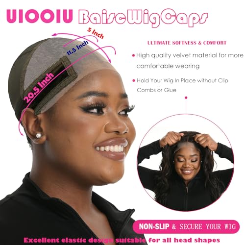 Wig Grip Cap with Non-Slip Headband - 11x5 Lace HD, 2-Pack