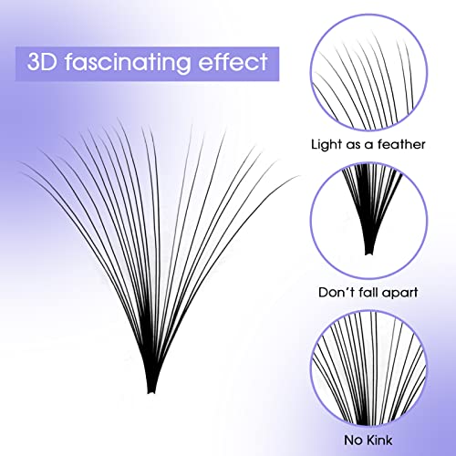 Easy Fan Volume Lashes D Curl 0.07mm 14-20mm Mixed