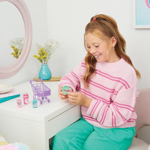 3C4G: Tiny Treats Trolley Lip Gloss Set with Scented Lip Glosses & Rolling Mini Shopping Cart for Girls Ages 8+
