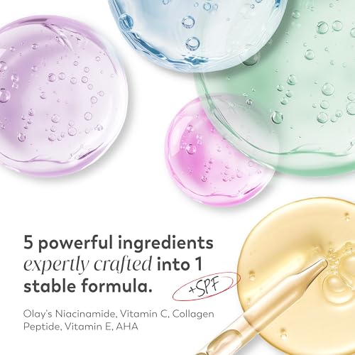 Olay Super Cream with Sunscreen SPF 30, Trial Size, Lightweight Face Moisturizer with Sun Protection, 5-in-1 Skin Care Benefits - Hydrating, Brightening, Firming - Niacinamide, Vitamin C, 15 mL