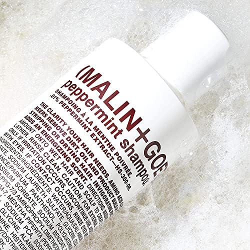 Malin + Goetz Peppermint Shampoo, 16 Fl. Oz. - Men & Women Clarifying Shampoo, Natural Hair Shampoo to Cleanse & Hydrate, Scalp Shampoo Treatment for All Hair Types, Vegan & Cruelty-Free