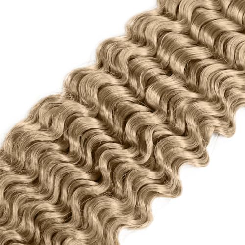 Ash Blonde Deep Wave Human Hair Bundles 26 28 30 Inch