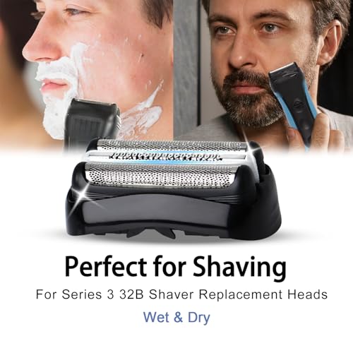 21B S3 Wet and Dry Replacement Heads for All Series 3 Electric Shavers 3040s 300s 310s 3080s Models, Compatible with Shaver Part 21B, for 21b Foil & Cutters Razor Accessories.