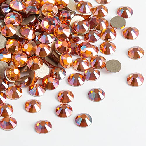 1440 Flat Back Crystal Rhinestones - Amber SS3 1.2-1.4mm for Crafts