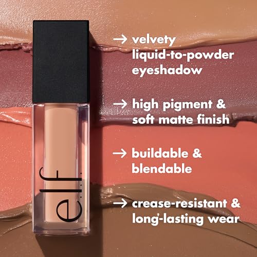 e.l.f. Liquid Velvet Eyeshadow - Crease-Resistant Liquid-to-Powder, Beige