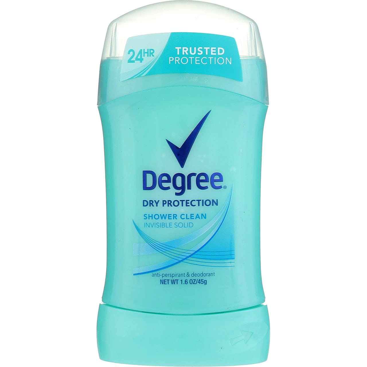 Degree Women Anti-Perspirant and Deodorant Invisible Solid, Shower Clean 1.6 oz (Pack of 5)