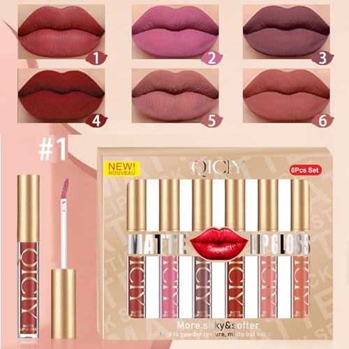 ADMD Velvet Matte Liquid Lipstick Set - 6 Shades, Long-Lasting & Hydrating
