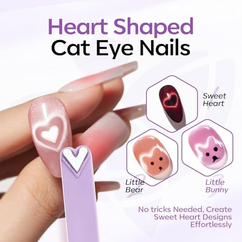 Modelones 8-in-1 Cat Eye Magnet Tool for Stunning Magnetic Nail Art — Strong Magnetic for Cateye Gel Polish