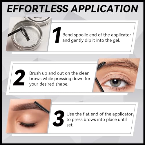 Eyebrow Gel Clear - Long-Lasting Waterproof Brow Hold