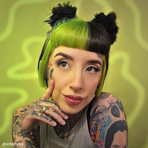 ARCTIC FOX Space Cowgirl Vegan Green Hair Dye 4 fl oz - Vibrant Semi-Permanent Color for Light Hair