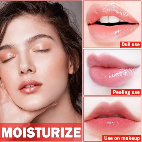 2PCS Honey Lip Balm, Exfoliating Honey Pot Lip Balm Sleeping Lip Mask with Brush, Hydrating & Prevention Dry and Cracked, Lip Scrubs Exfoliator & Moisturizer