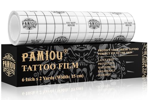 Tattoo Aftercare Film Patch - 6" x 2 Yards, Waterproof & Breathable