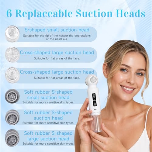 Siangyueglow Blackhead Remover Vacuum with Warm Compress & 6 Heads