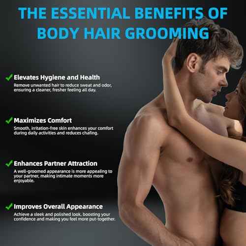 INVJOY Manscape Body Trimmer for Men, Waterproof Electric Razor/Shavers with Dual-Head for Facial, Pubic & Groin Hair Grooming, Ceramic & Foil Blades Hair Trimmer with LED - Birthday Gift for Him Dad