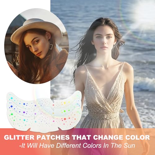 Holographic Glitter Freckle Temporary Tattoos - 12pc Set