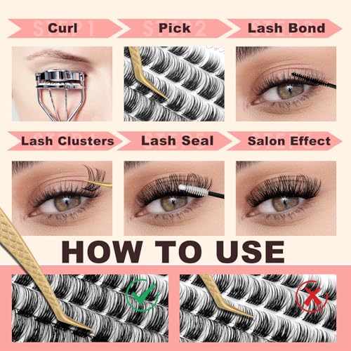 Lash Clusters by FADVAN - 144PC Reusable Eyelash Extensions DIY