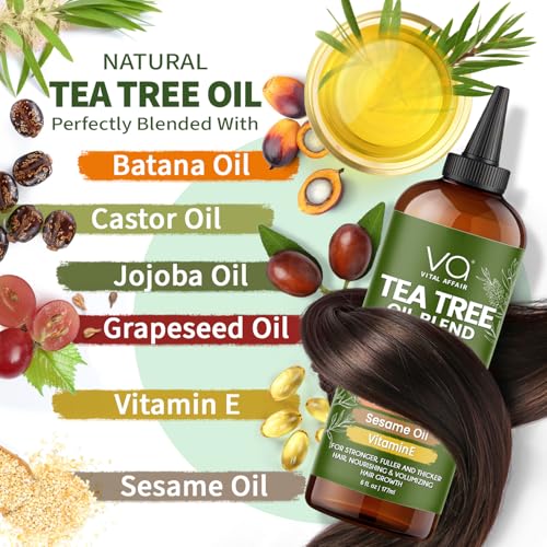 Tea Tree Oil for Hair & Scalp - Dandruff Treatment 6 fl oz