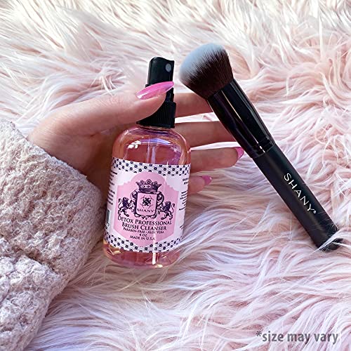 SHANY DETOX Professional Makeup Brush and Sponge Shampoo, Brush Cleanser, Removes dirt, Makeup from brushes and Sponges - Paraben Free, Vegan, Cruelty Free - Instant Dry - 4oz