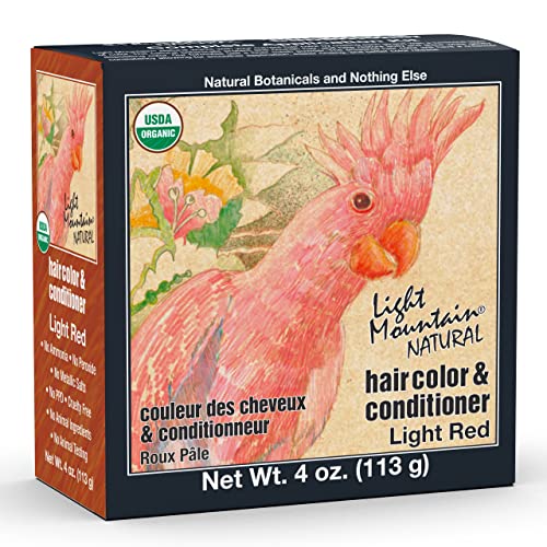 Light Mountain Henna Hair Color & Conditioner - Light Red, 4 Oz