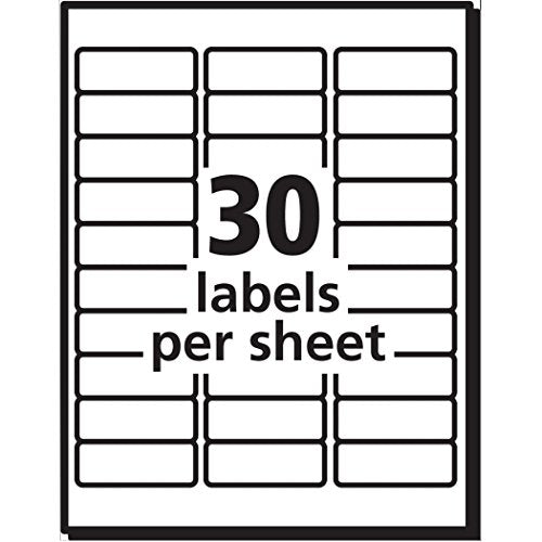 Avery Easy Peel Printable Address Labels with Sure Feed, 1" x 2-5/8", White, 750 Blank Mailing Labels for Laser Printers (5260)