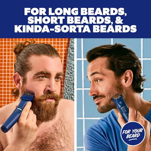 Dollar Shave Club Beard Trimmer with Adjustable Length Dial, Waterproof & Cordless