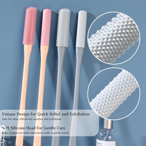 Nurlypop Foot Scrubber Brush 15.7" Long Handle, 2 Pack