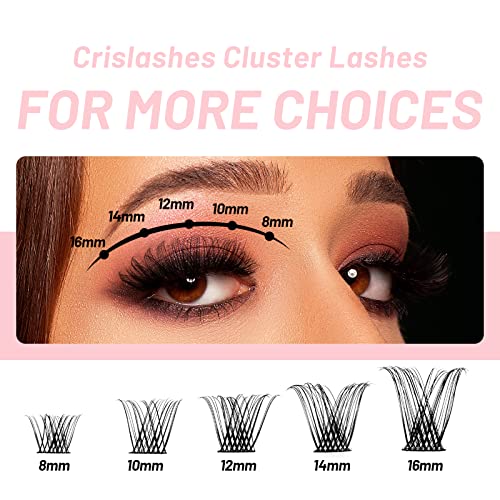 DIY Eyelash Extensions, Crislashes Lash Clusters 13 Rows, Resuable Cluster Lashes, Soft Individual Cluster Lashes, 78 PCS Cluster Eyelash Extensions at Home (F09 16mm)