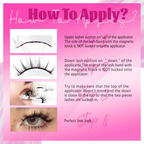 Magnetic Eyelashes with Applicator - Reusable, No Glue, Easy Apply