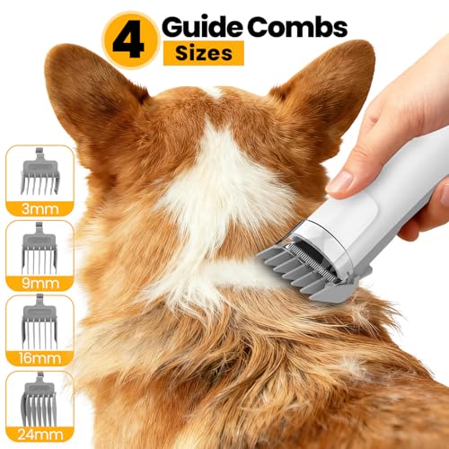 FIXR Dog Grooming Vacuum with Hair Clipper & Shedding Brush