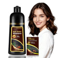 Dark Brown Hair Dye Shampoo for Gray Coverage - 3-in-1 Formula