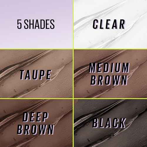 Maybelline Super Lock Brow Glue Eyebrow Gel, Lightweight and Waterproof Tinted Brow Gel For Up To 24HR Hold, Medium Brown, 1 Count
