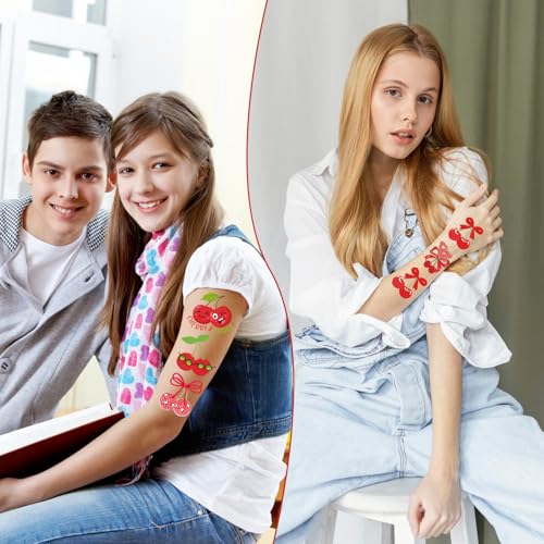 Cherry Temporary Tattoo Stickers - 200+ Piece Set