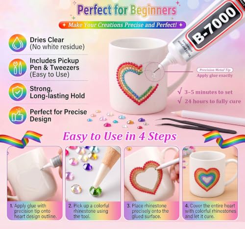 Bedazzler Kit with 40000 Rhinestones & Glue - 40 Colors