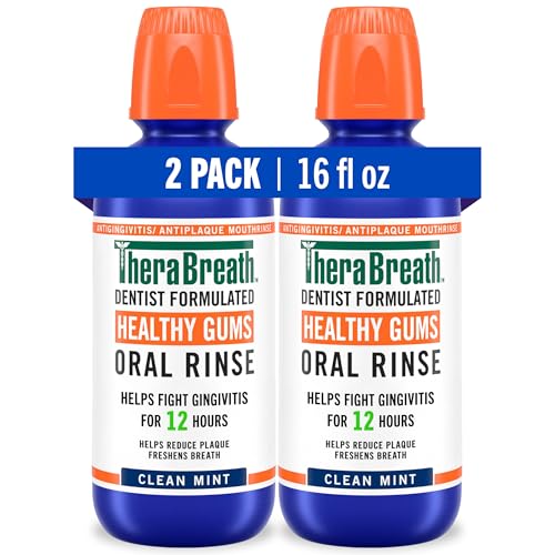 TheraBreath Healthy Gums Oral Rinse, Alcohol Free, 16 Fl Oz Pack