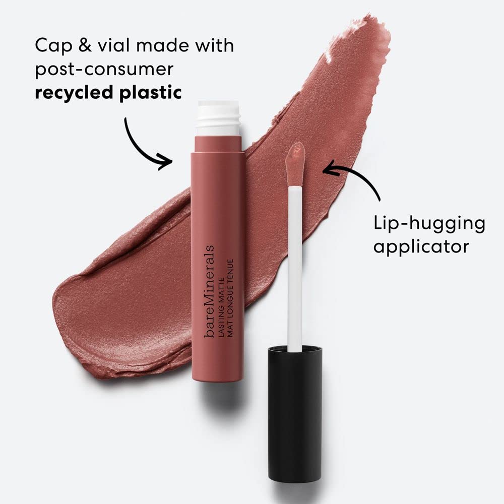 bareMinerals Mineralist Lasting Matte Liquid Lipstick for Women, Velvet Matte Finish, All-Day Wear, Weightless, Non-Drying Formula, Talc-Free Lipstick