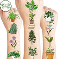 96 PCS Plants Save The Earth Day Pre-Cut Temporary Tattoos Themed Birthday Party Decorations Favors Supplies D?cor Environment Tree Flowers Tattoo Stickers Gifts For Game Boys Girls Classroom School