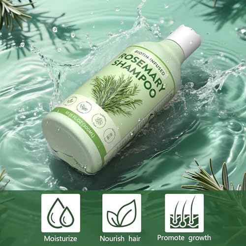 Biotin & Rosemary Hair Growth Shampoo?Natural Formula for Thinning Hair & Hair Loss, Promotes Thicker, Fuller Hair,Hair Growth Shampoo for Men and Women - 10.15 fl OZ